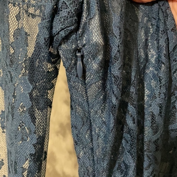 Free People Blue Lace Open Back Mini Dress - Picture 7 of 10